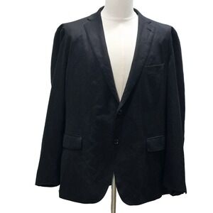 Indochino Blazer Wool Cashmere Mens Jacket Sport Coat Two‎ Button Black Size 48R